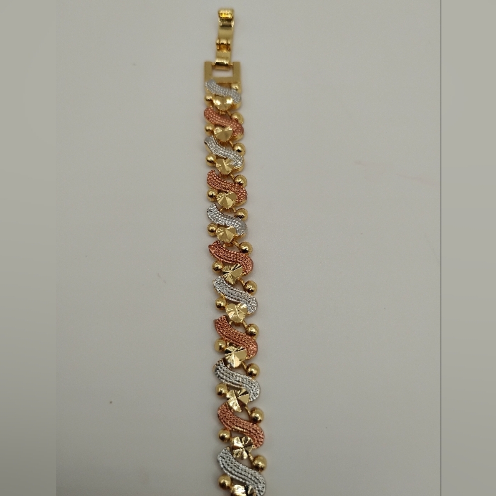 Elegant Gold, Silver, and Rose Gold Bracelet - Picture 7 of 7